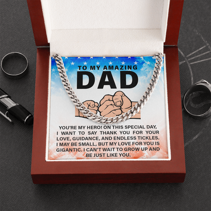 To My Amazing Dad Necklace – My Hero Forever