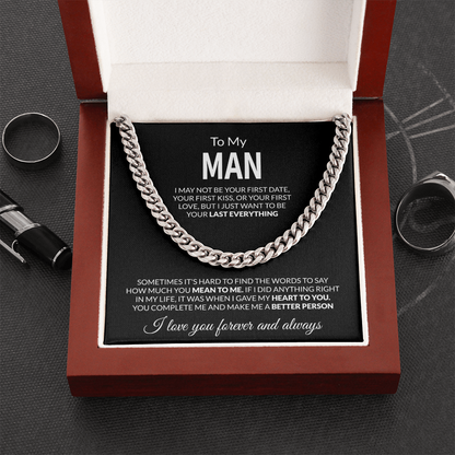 To My Man Necklace – My Last Everything Forever