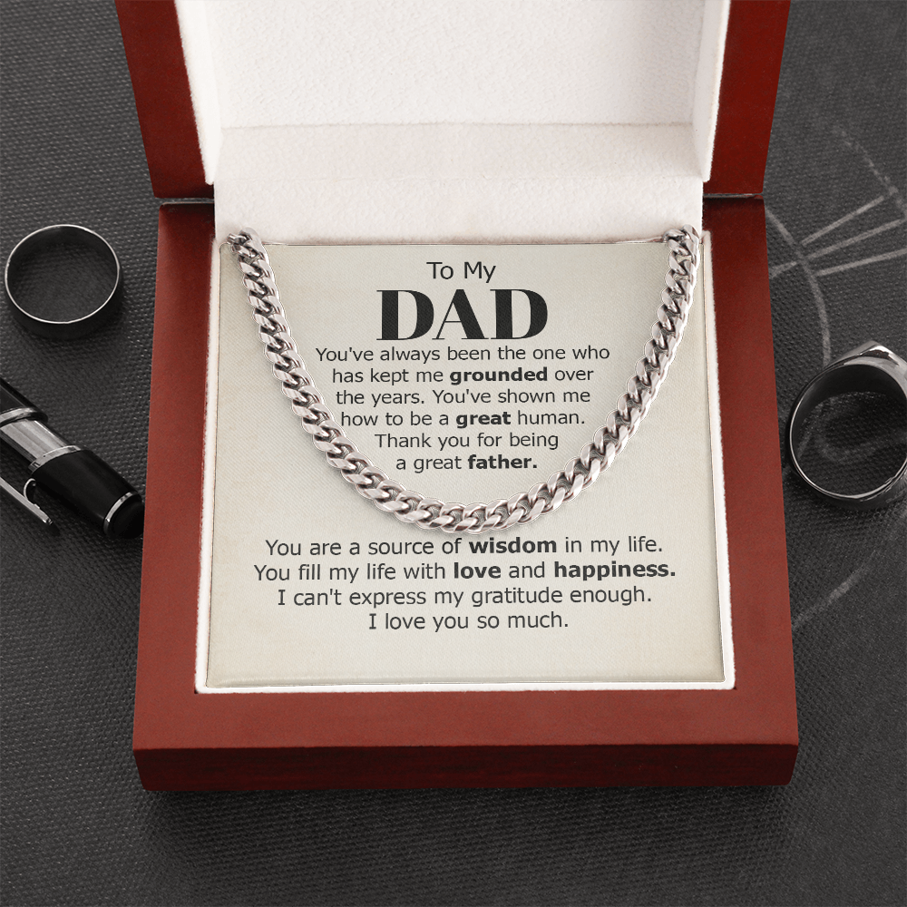 To My Dad Necklace – Thank You for Guiding My Life