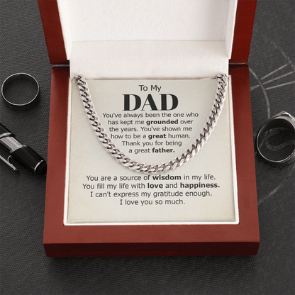 To My Dad Necklace – Thank You for Guiding My Life