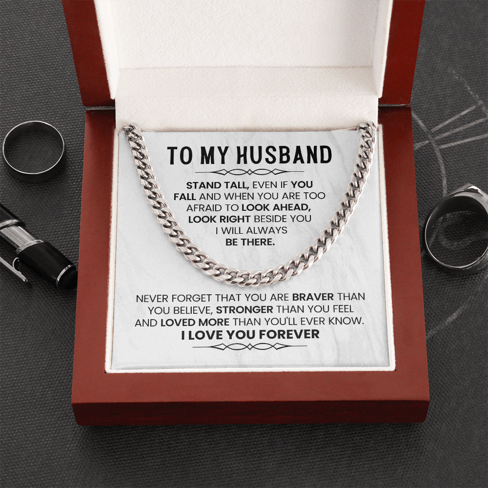 To My Husband Necklace – Stand Tall, Loved Forever