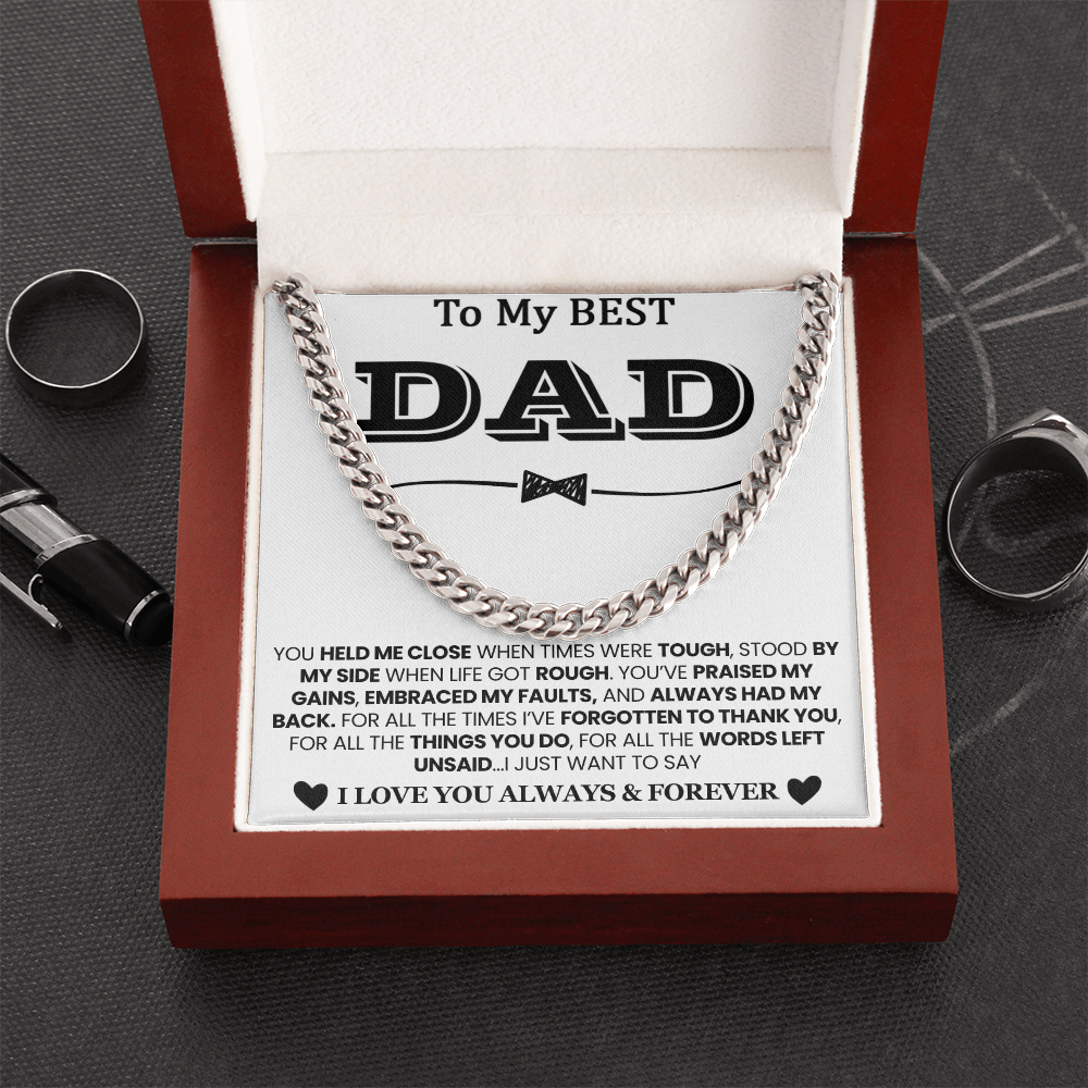 Best Dad Ever Necklace – I Love You Always & Forever