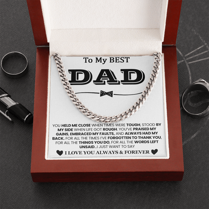 Best Dad Ever Necklace – I Love You Always & Forever