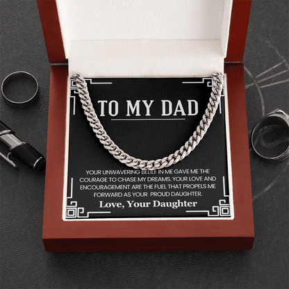 To My Dad Necklace – Your Proud Daughter's Love