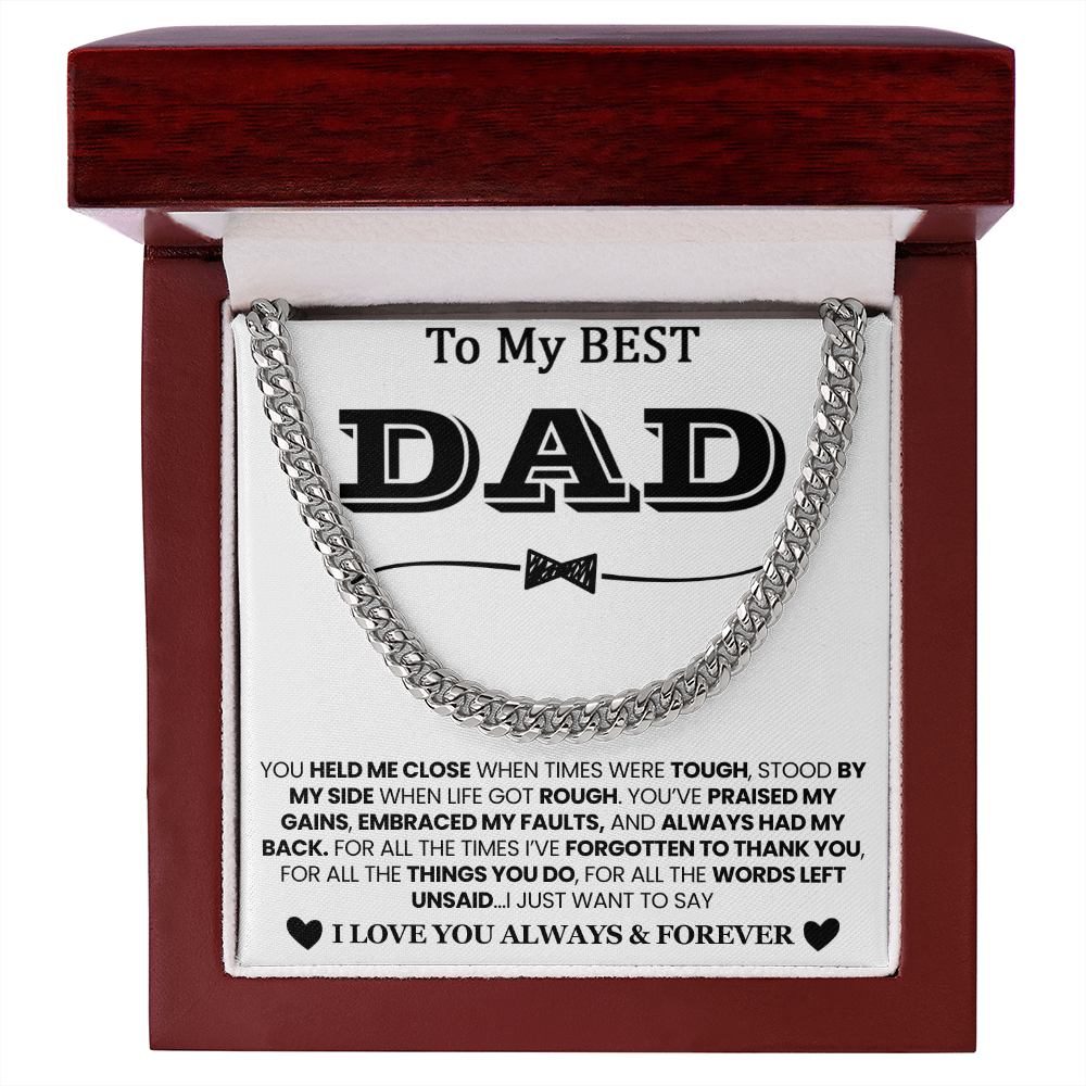 Best Dad Ever Necklace – I Love You Always & Forever