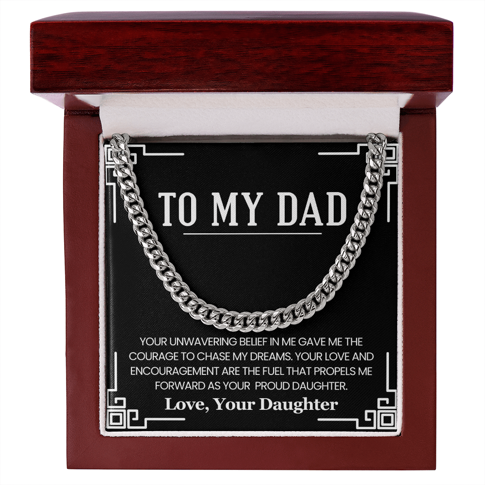 To My Dad Necklace – Your Proud Daughter's Love