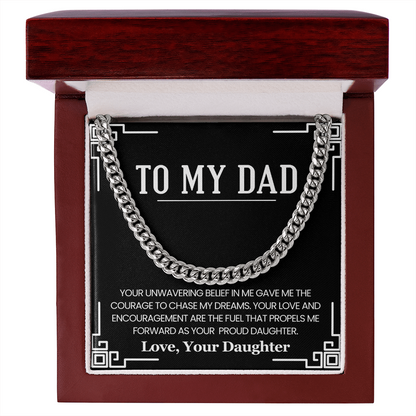 To My Dad Necklace – Your Proud Daughter's Love