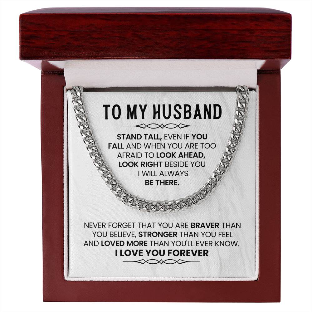 To My Husband Necklace – Stand Tall, Loved Forever