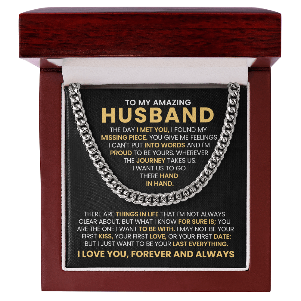 To My Husband Necklace – My Missing Piece Forever