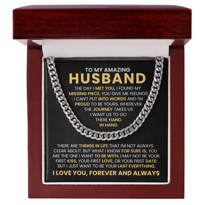 To My Husband Necklace – My Missing Piece Forever