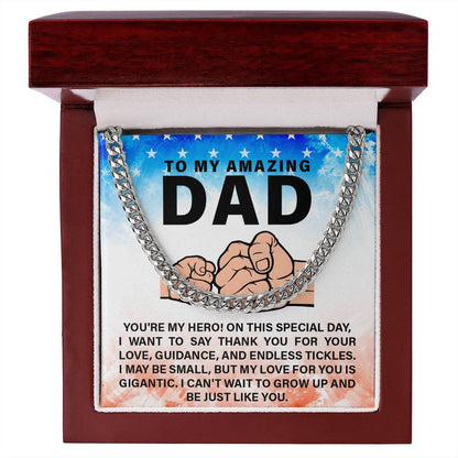 To My Amazing Dad Necklace – My Hero Forever