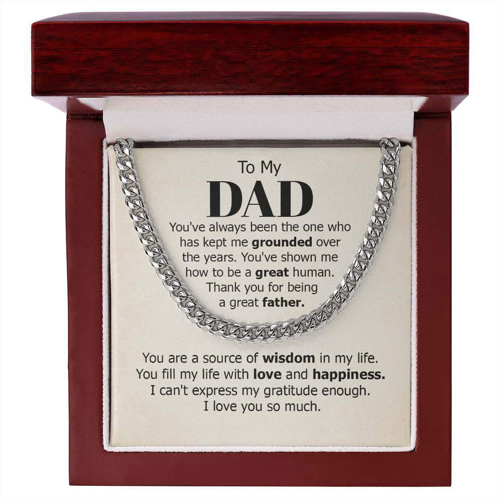 To My Dad Necklace – Thank You for Guiding My Life