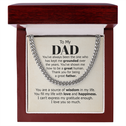 To My Dad Necklace – Thank You for Guiding My Life