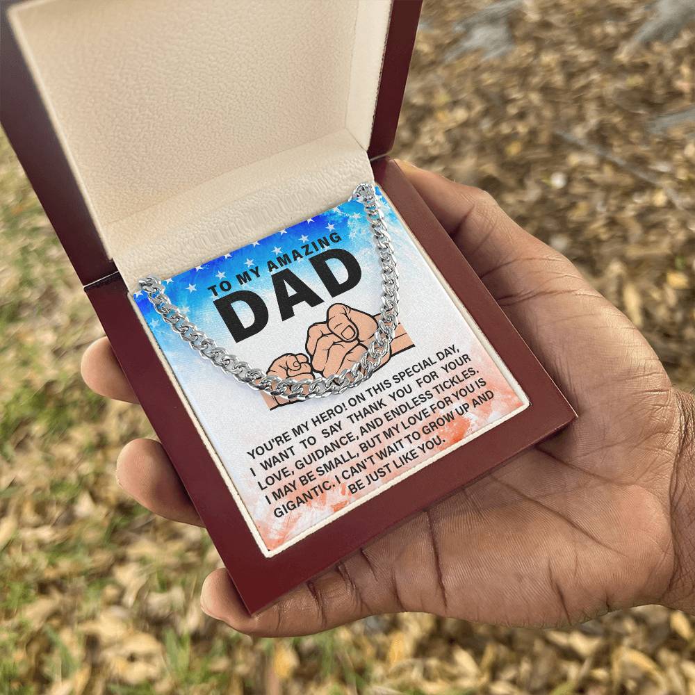 To My Amazing Dad Necklace – My Hero Forever