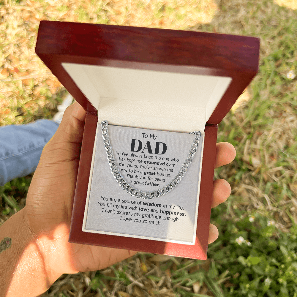 To My Dad Necklace – Thank You for Guiding My Life