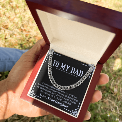 To My Dad Necklace – Your Proud Daughter's Love