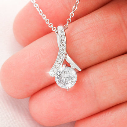 Gift for Daughter from Dad, Alluring Beauty Necklace & Heartfelt Message