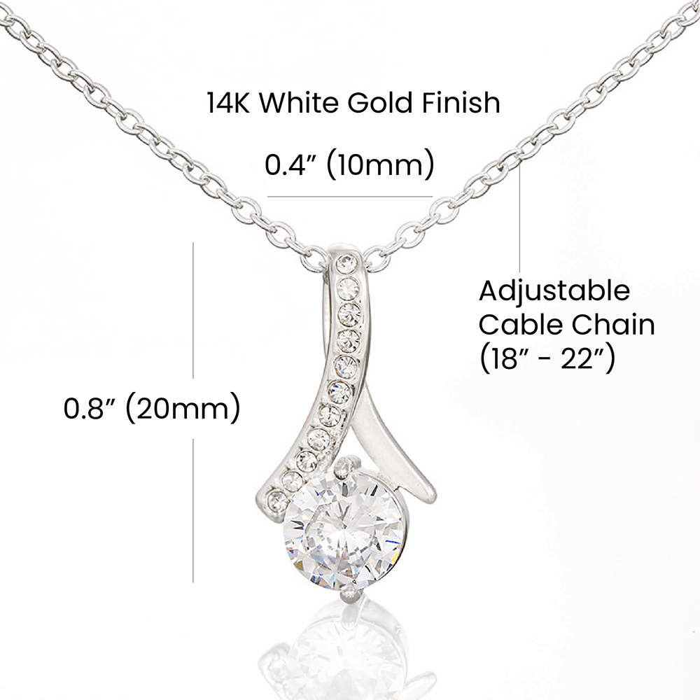 Gift for Daughter from Dad, Alluring Beauty Necklace & Heartfelt Message