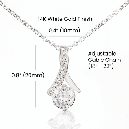 Gift for Daughter from Dad, Alluring Beauty Necklace & Heartfelt Message