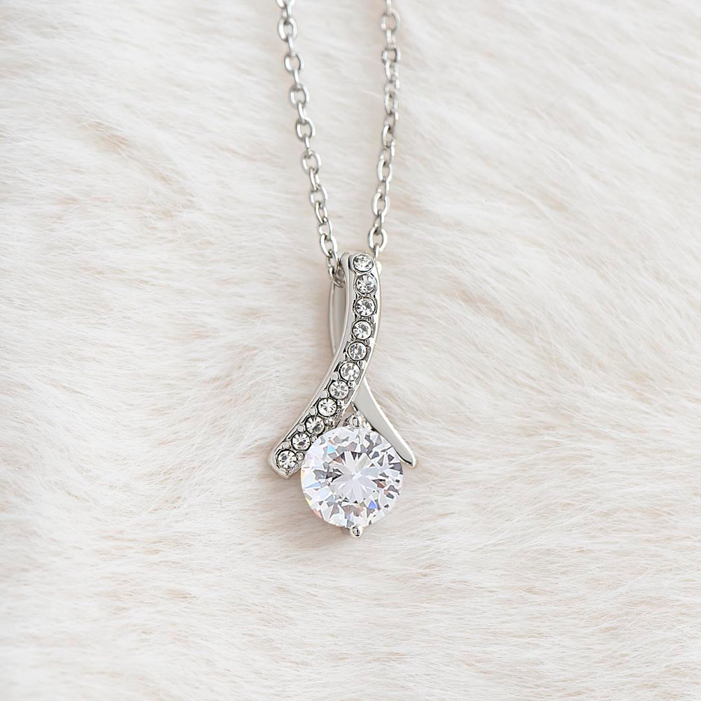 Gift for Daughter from Dad, Alluring Beauty Necklace & Heartfelt Message