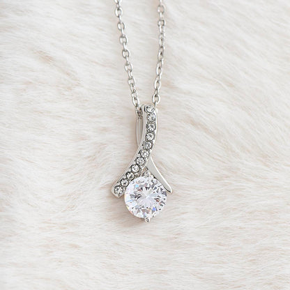 Gift for Daughter from Dad, Alluring Beauty Necklace & Heartfelt Message