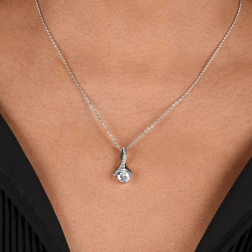 Gift for Daughter from Dad, Alluring Beauty Necklace & Heartfelt Message