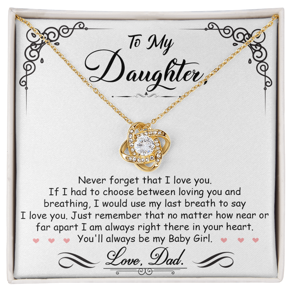 To My Daughter Necklace – My Last Breath Love from Dad