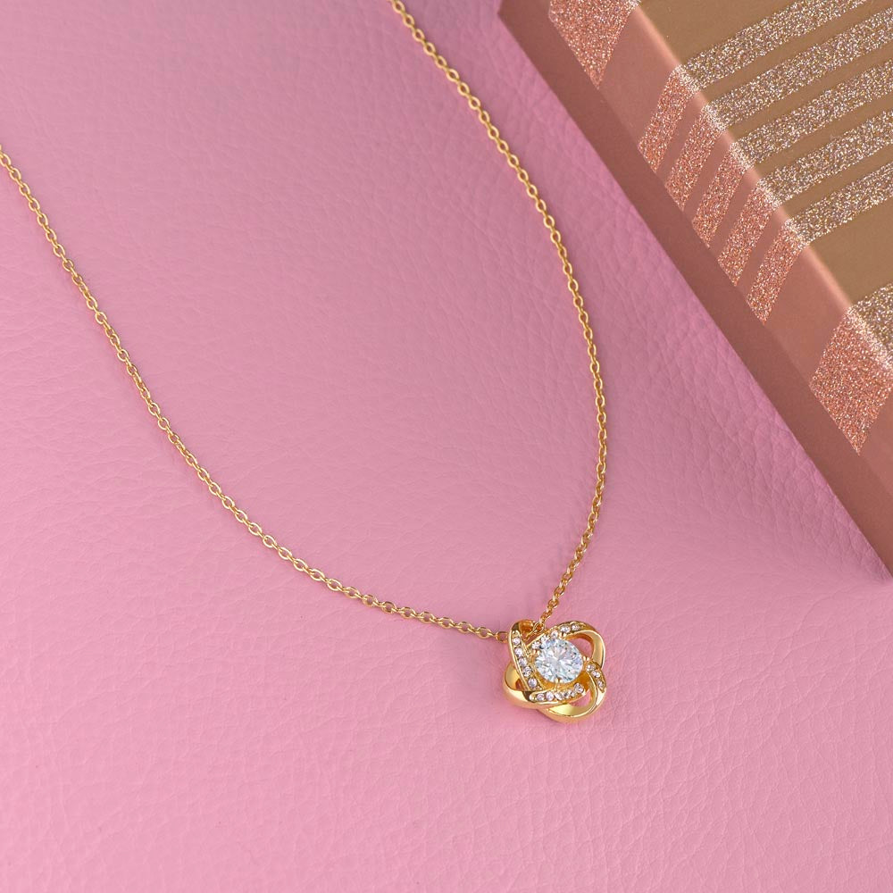 To My Granddaughter Love Knot Necklace – Believe & Stay Strong