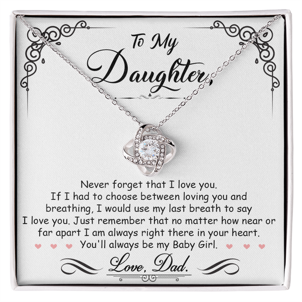 To My Daughter Necklace – My Last Breath Love from Dad