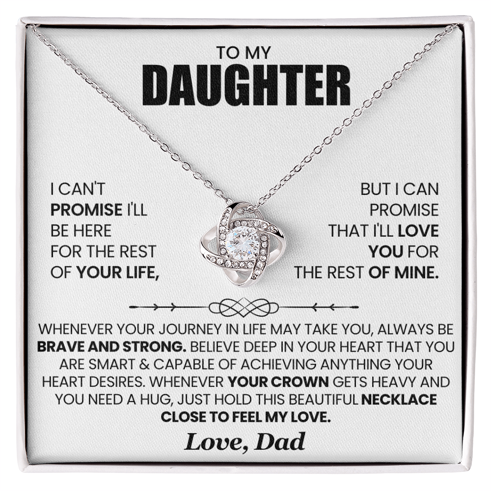 To My Daughter Love Knot Necklace – Brave & Loved Always