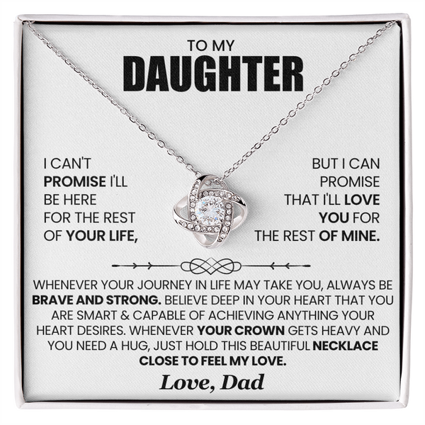 To My Daughter Love Knot Necklace – Brave & Loved Always