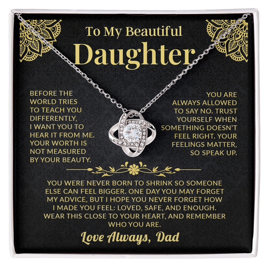 Love-knot-necklace-for-daughter-from-dad