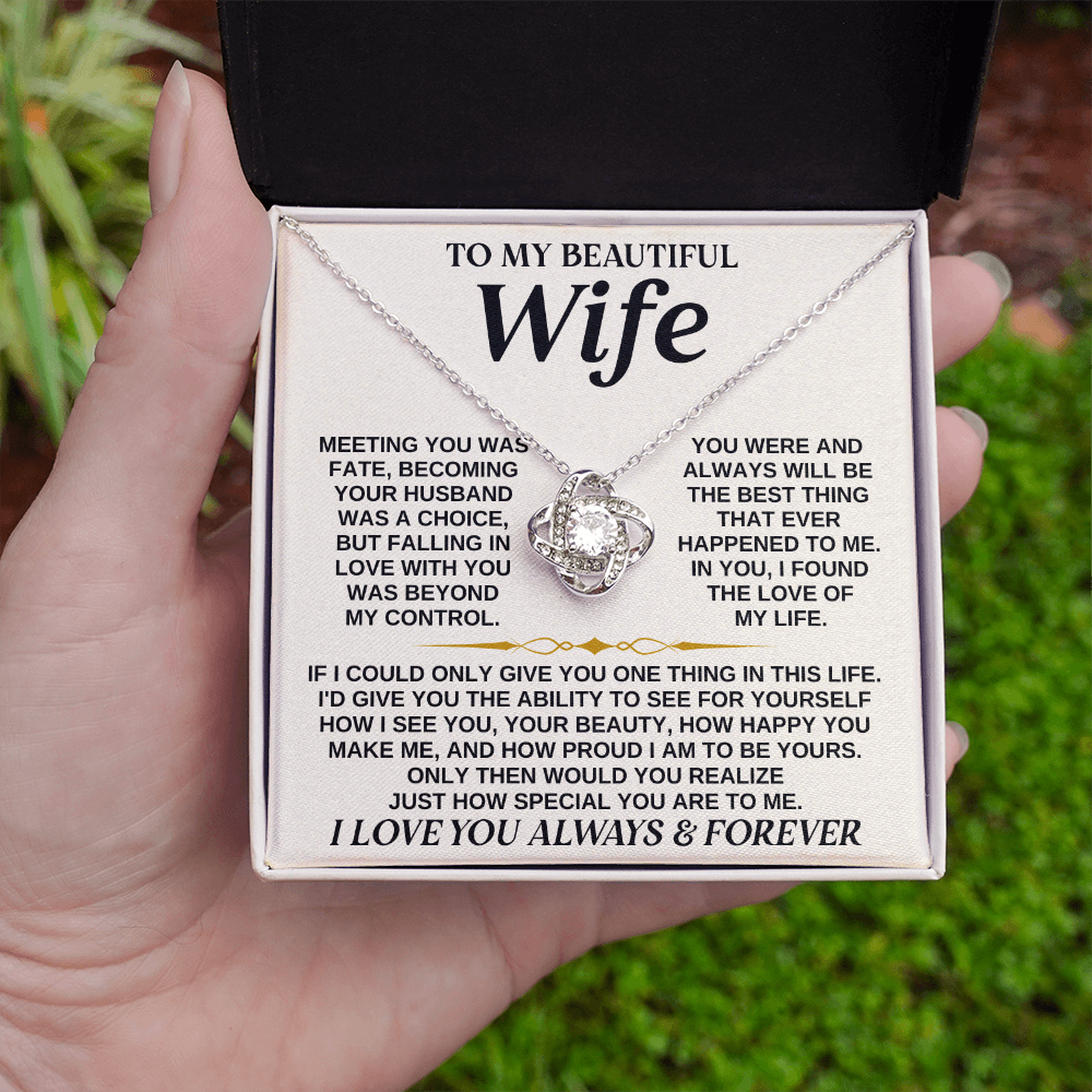 christmas-gift-for-wife-love-knot-necklace-on-hand