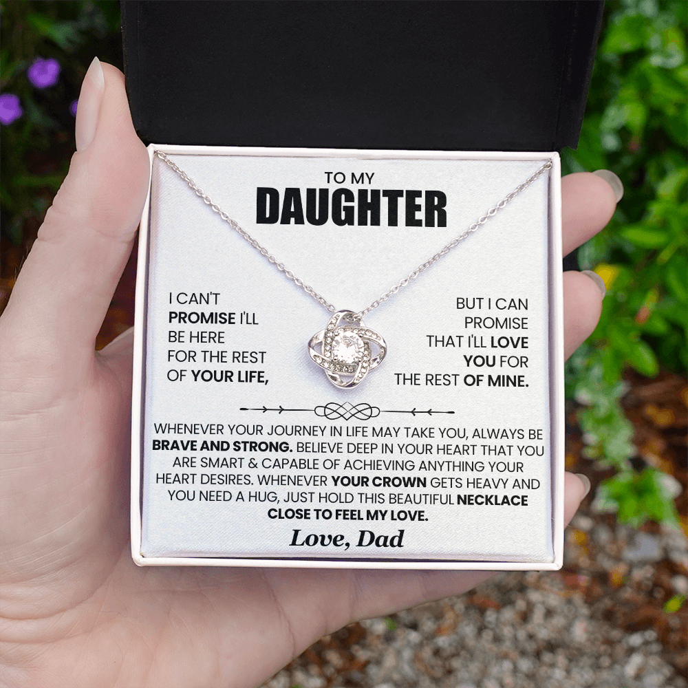 To My Daughter Love Knot Necklace – Brave & Loved Always