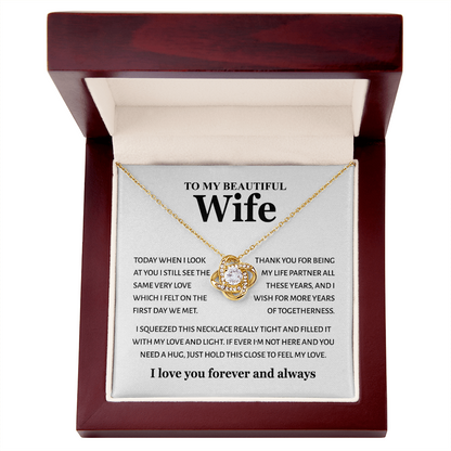 To My Wife Forever Love Knot Necklace