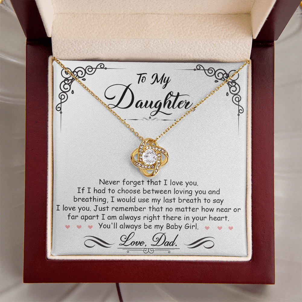 To My Daughter Necklace – My Last Breath Love from Dad