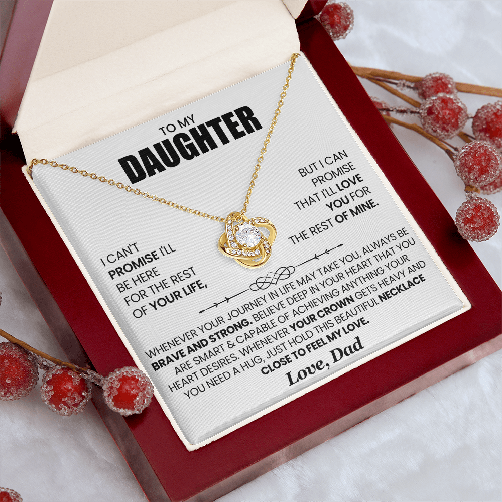 To My Daughter Love Knot Necklace – Brave & Loved Always