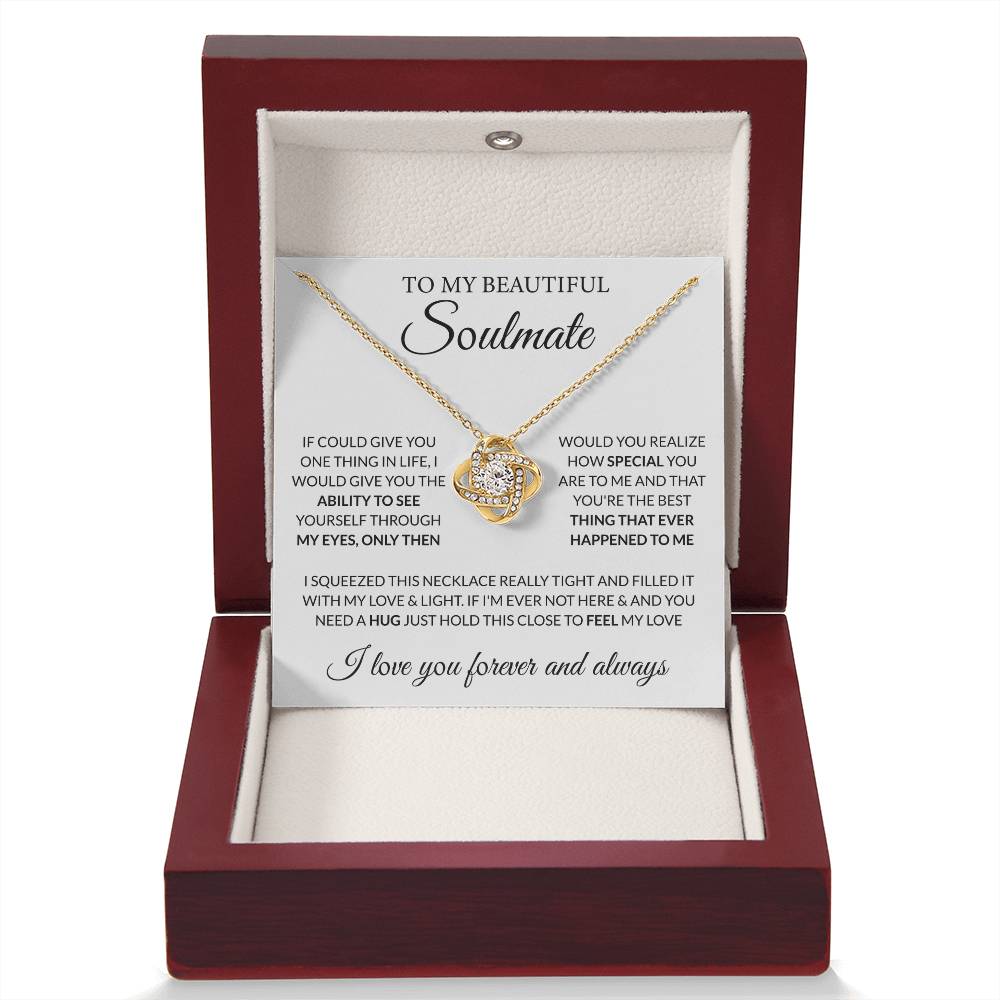 To My Soulmate Feel My Love Always Necklace
