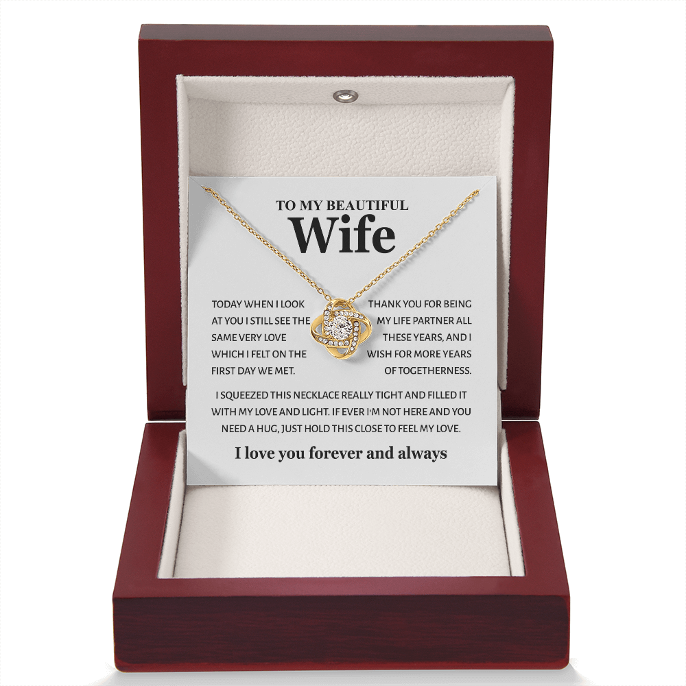 To My Wife Forever Love Knot Necklace