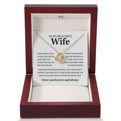 To My Wife Forever Love Knot Necklace