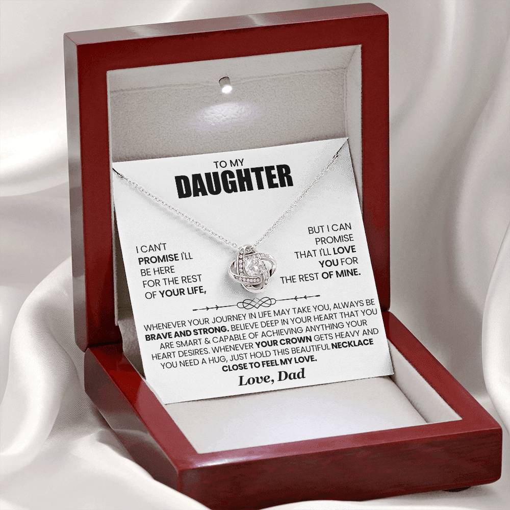 To My Daughter Love Knot Necklace – Brave & Loved Always