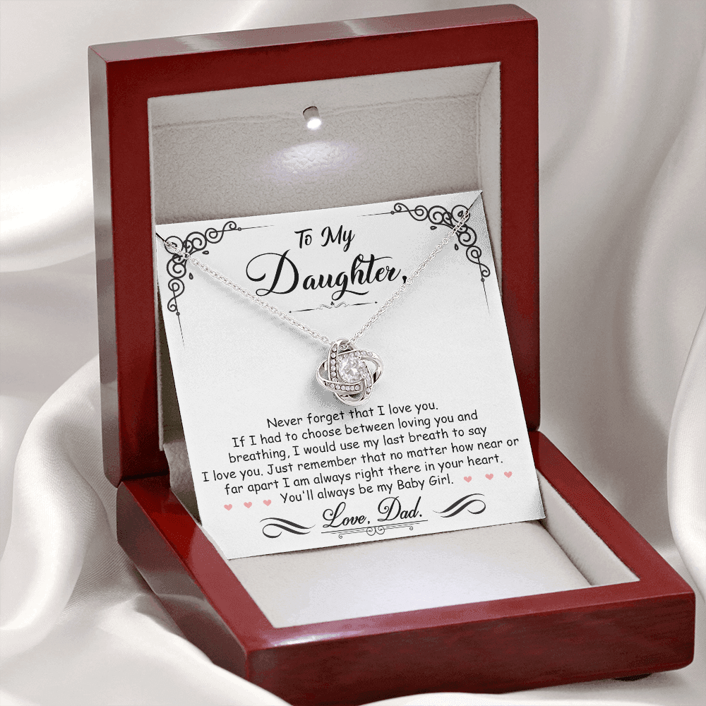 To My Daughter Necklace – My Last Breath Love from Dad
