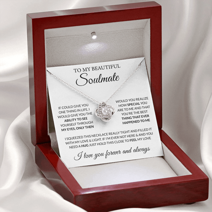 To My Soulmate Feel My Love Always Necklace