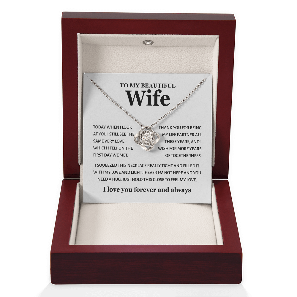 To My Wife Forever Love Knot Necklace