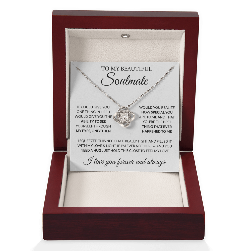 To My Soulmate Feel My Love Always Necklace