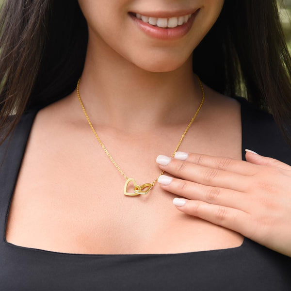 To My Beautiful Granddaughter - Interlocked Hearts Necklace Gift Set