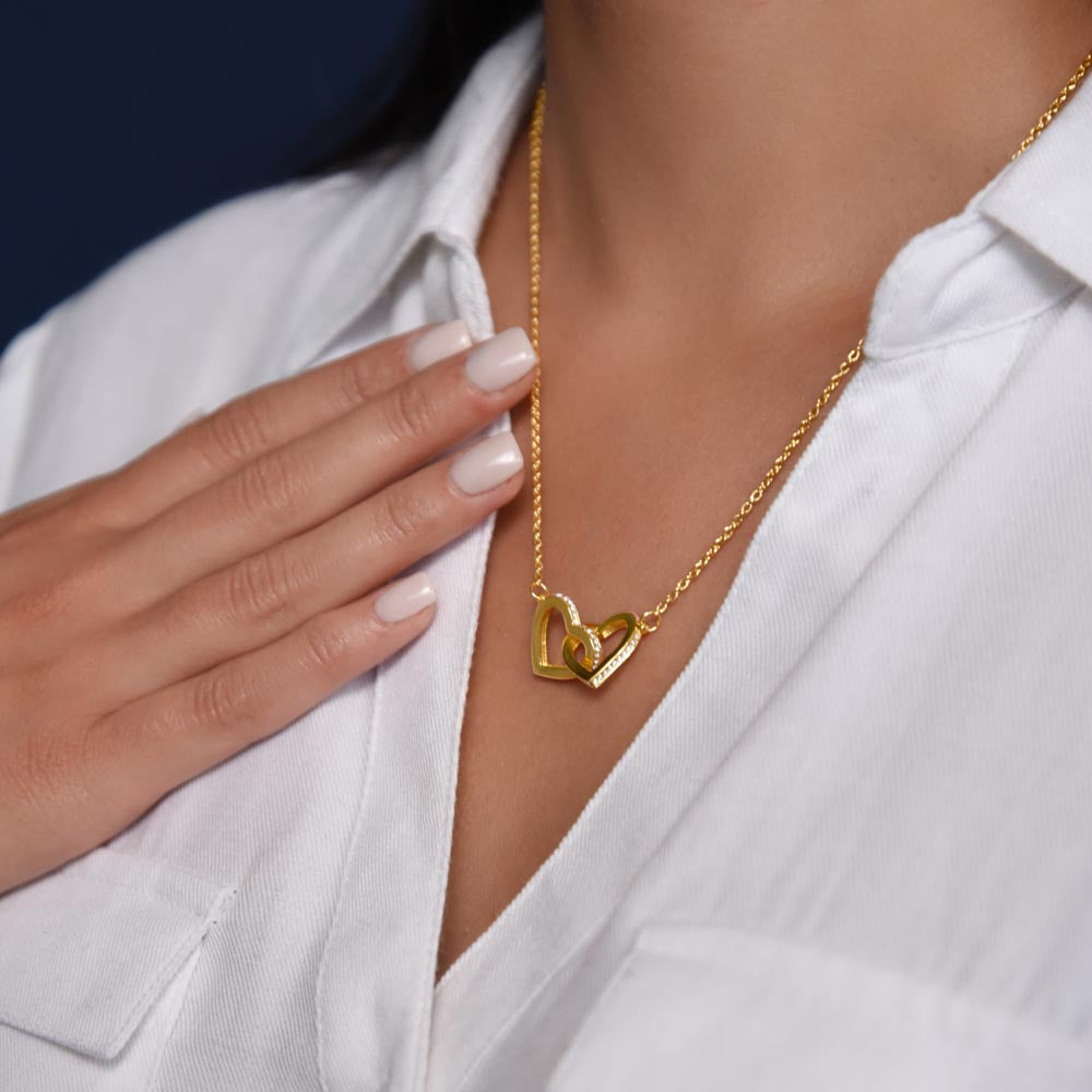 Granddaughter Interlocking Hearts Necklace from Grandpa