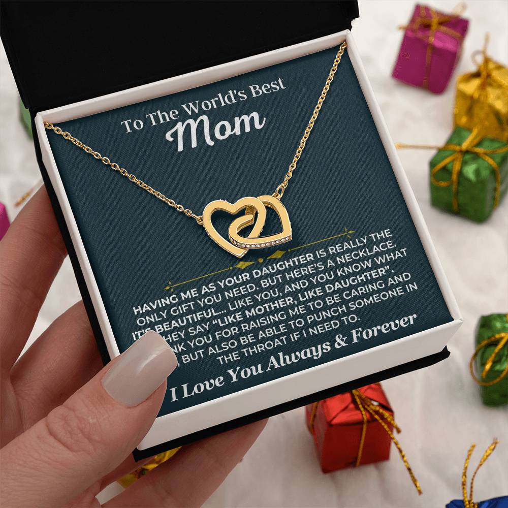 To The World's Best Mom Necklace – Funny & Heartfelt Gift