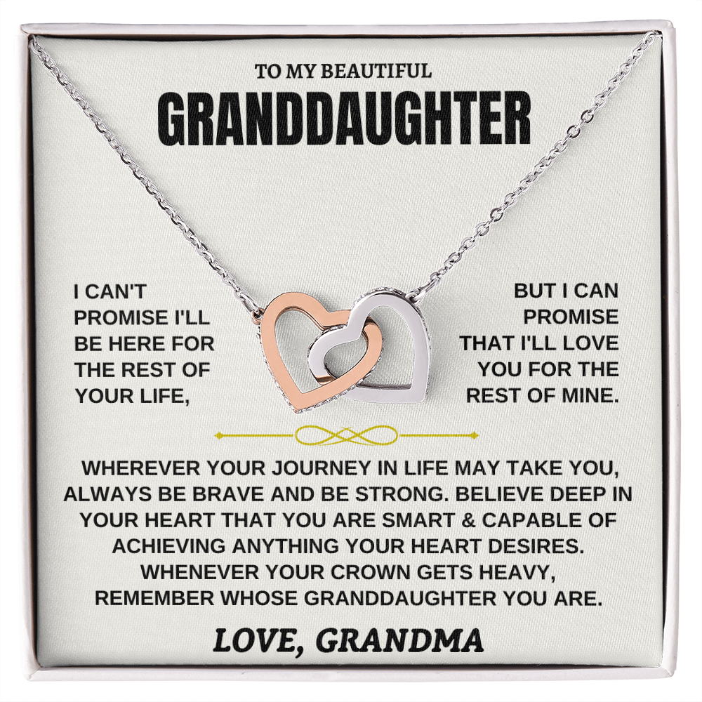 Granddaughter Necklace Gift – Interlocking Hearts from Grandma