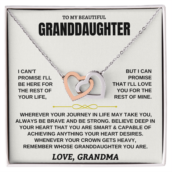 Granddaughter Necklace Gift – Interlocking Hearts from Grandma
